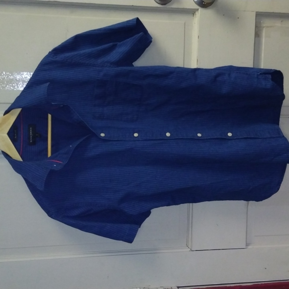 Banana Republic Pin Stripe Button down Denim Shirt